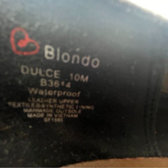 Blondo Waterproof Dulce Platform Loafer Black Leather Lug Sole Shoes Size 10 - Picture 13 of 16